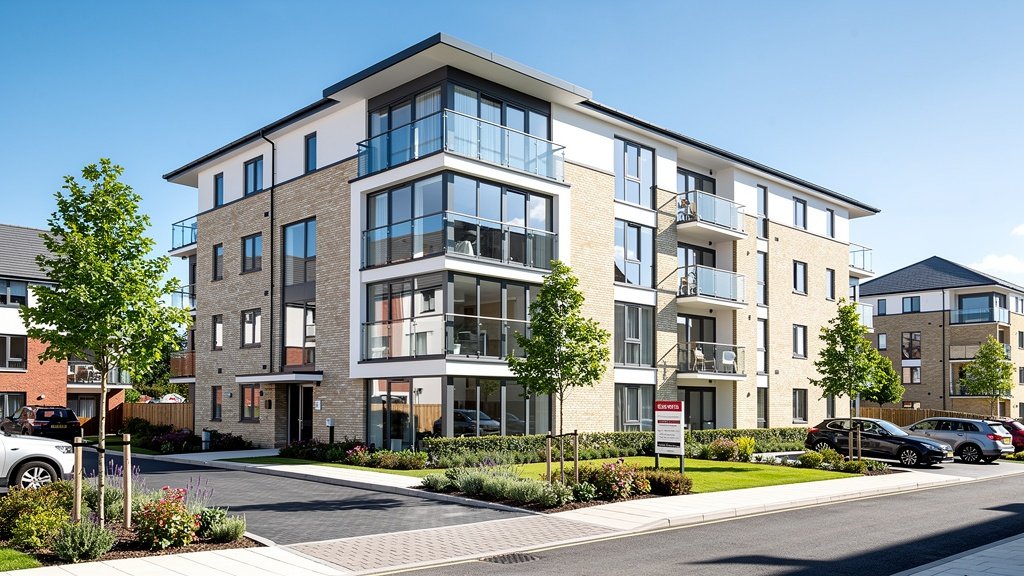 Modern apartment block in Bolton area suitable for flat survey